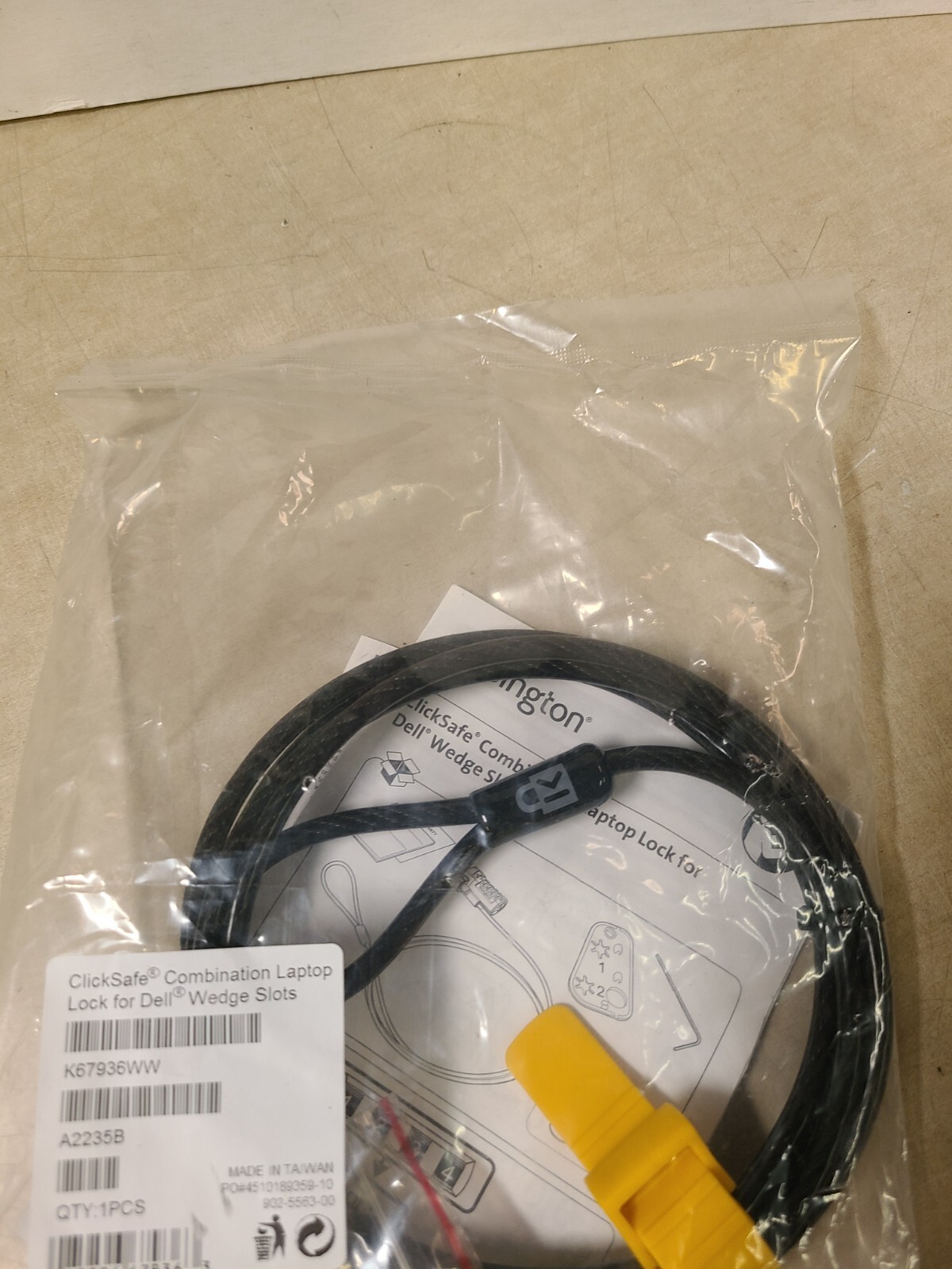 Kensington K67936WW ClickSafe Combination Laptop Lock-
