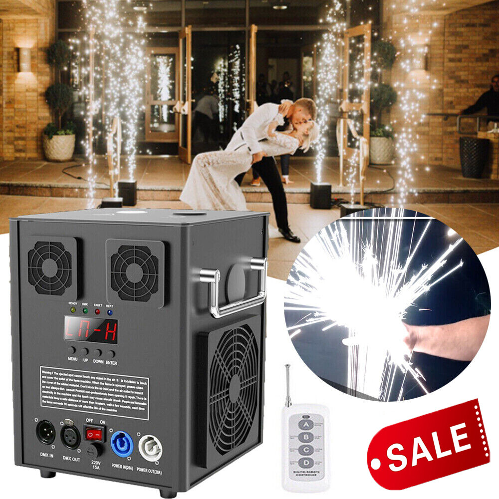 700W Cold Spark Machine DJ Wedding Firework Stage Effect Machine DMX Flight Case