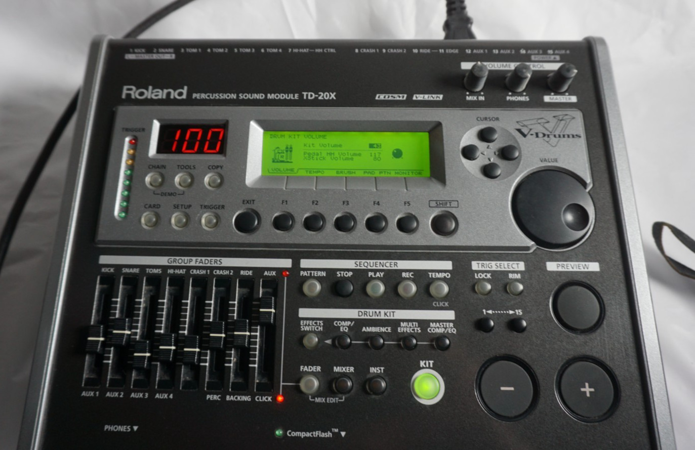 Roland TD-20X V-Drums Percussion Sound Module Good GP