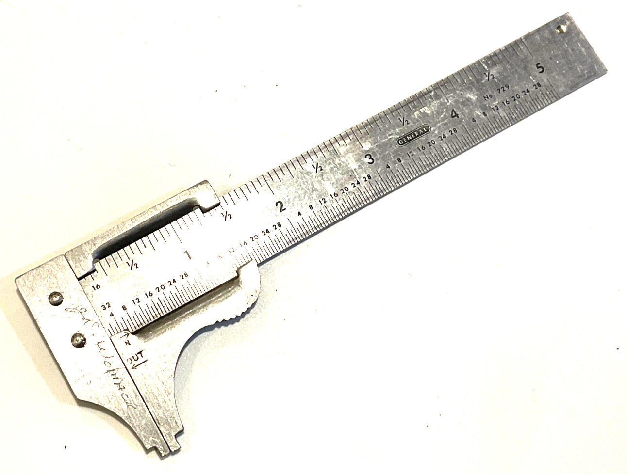 GENERAL TOOLS 5” SLIDE CALIPERS, No. 729, USA