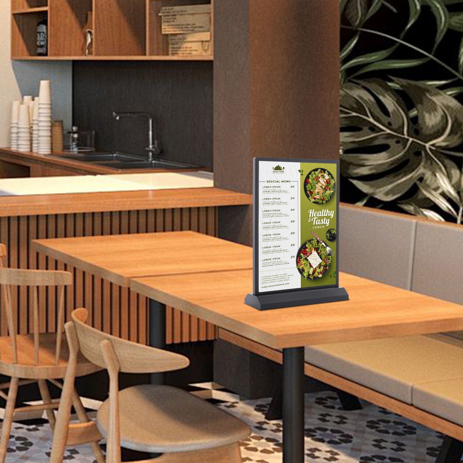 Tabletop LED Sign Holder, LED Poster Frame, LED Sign Holder for Restaurants/Bars