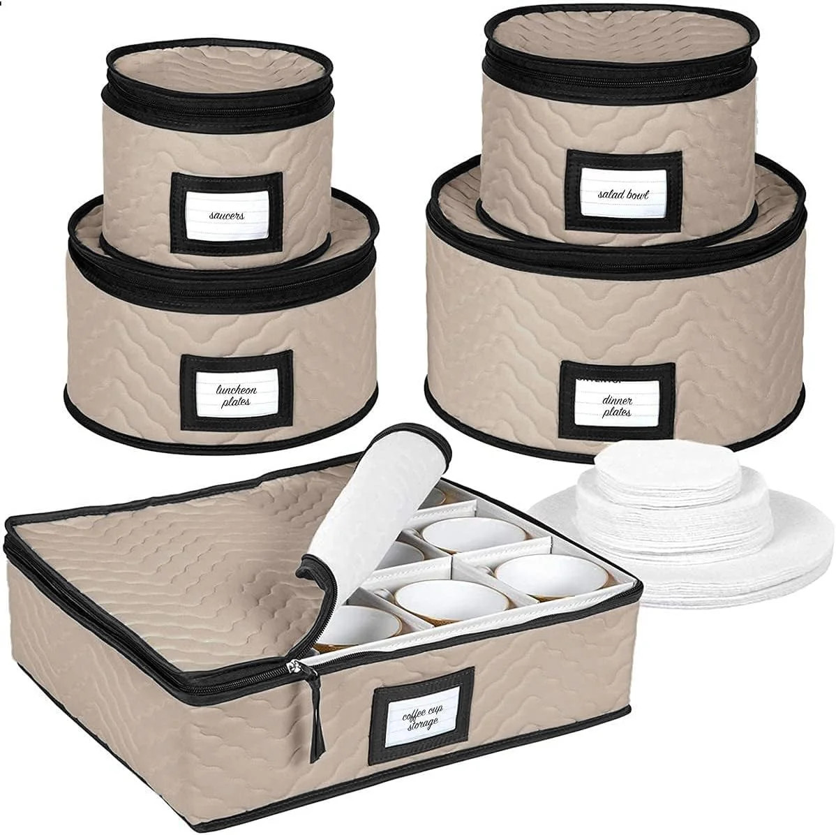 China Storage Containers 5-Piece Set Moving Boxes, Quilted Microfiber | Organize