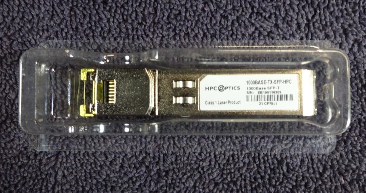 HPC Optics Transceiver Module 100BASE-TX-SFP-HPC (1000BASE SFP-T)
