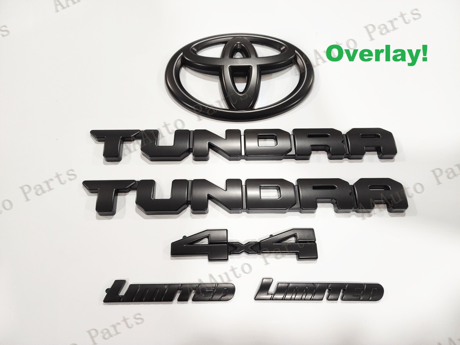 Front Logo TUNDRA Limited 4x4 Matte BLACKOUT EMBLEM BADGE OVERLAYS 2022+ Tundra