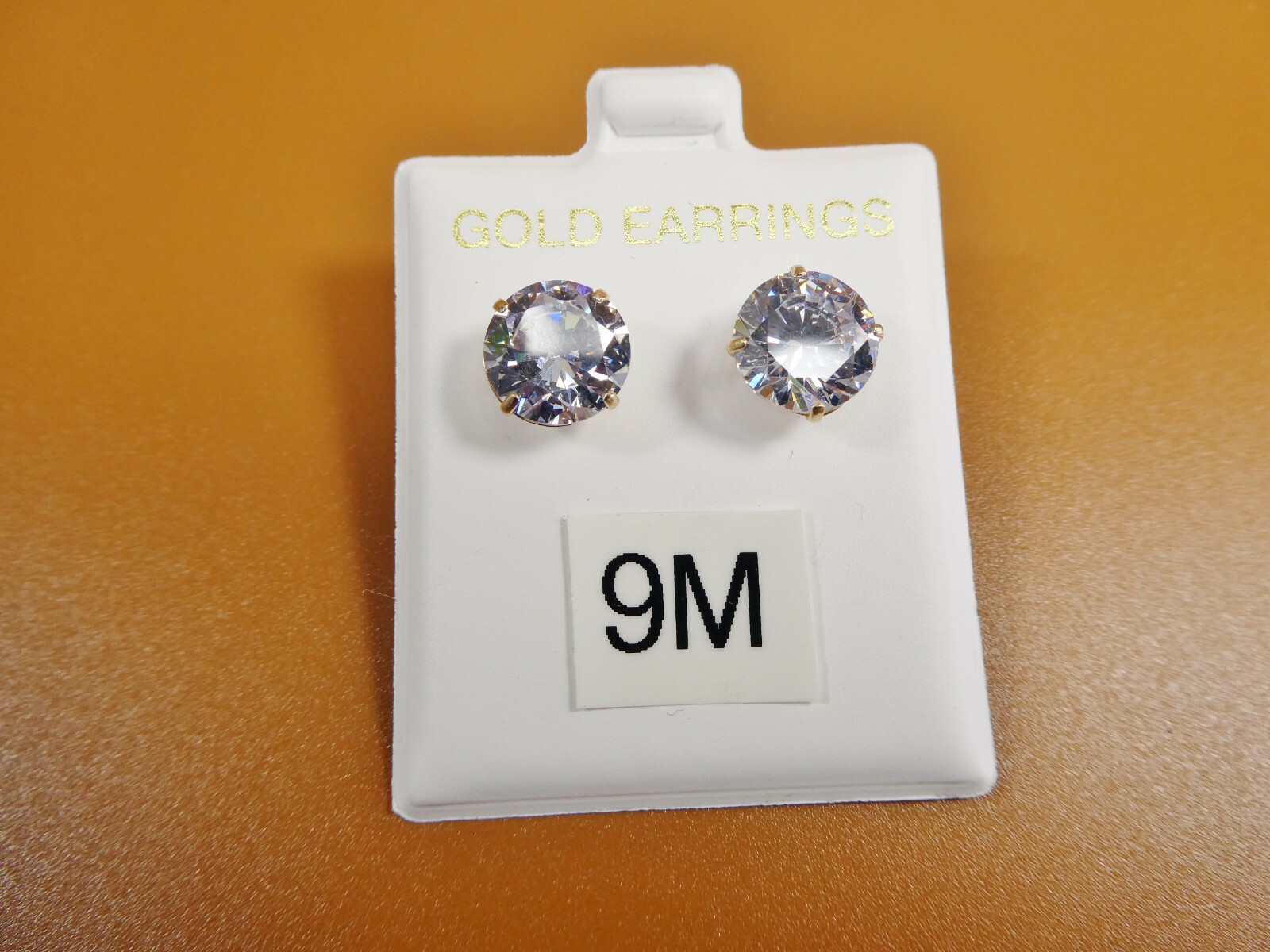 10K REAL SOLID YELLOW GOLD STUD PUSH POST PRONG SETTING BASKET EARRING