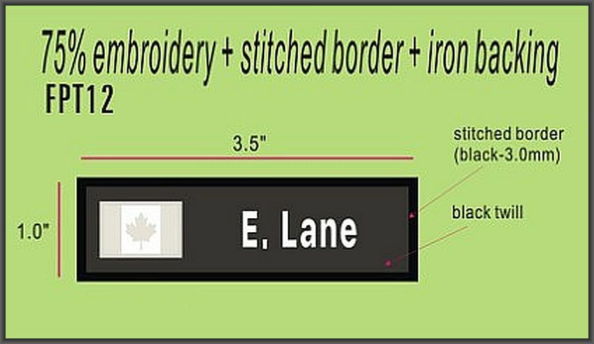FLASHPOINT T.V. SHOW NAMETAPE PATCH- LANE - FPT12