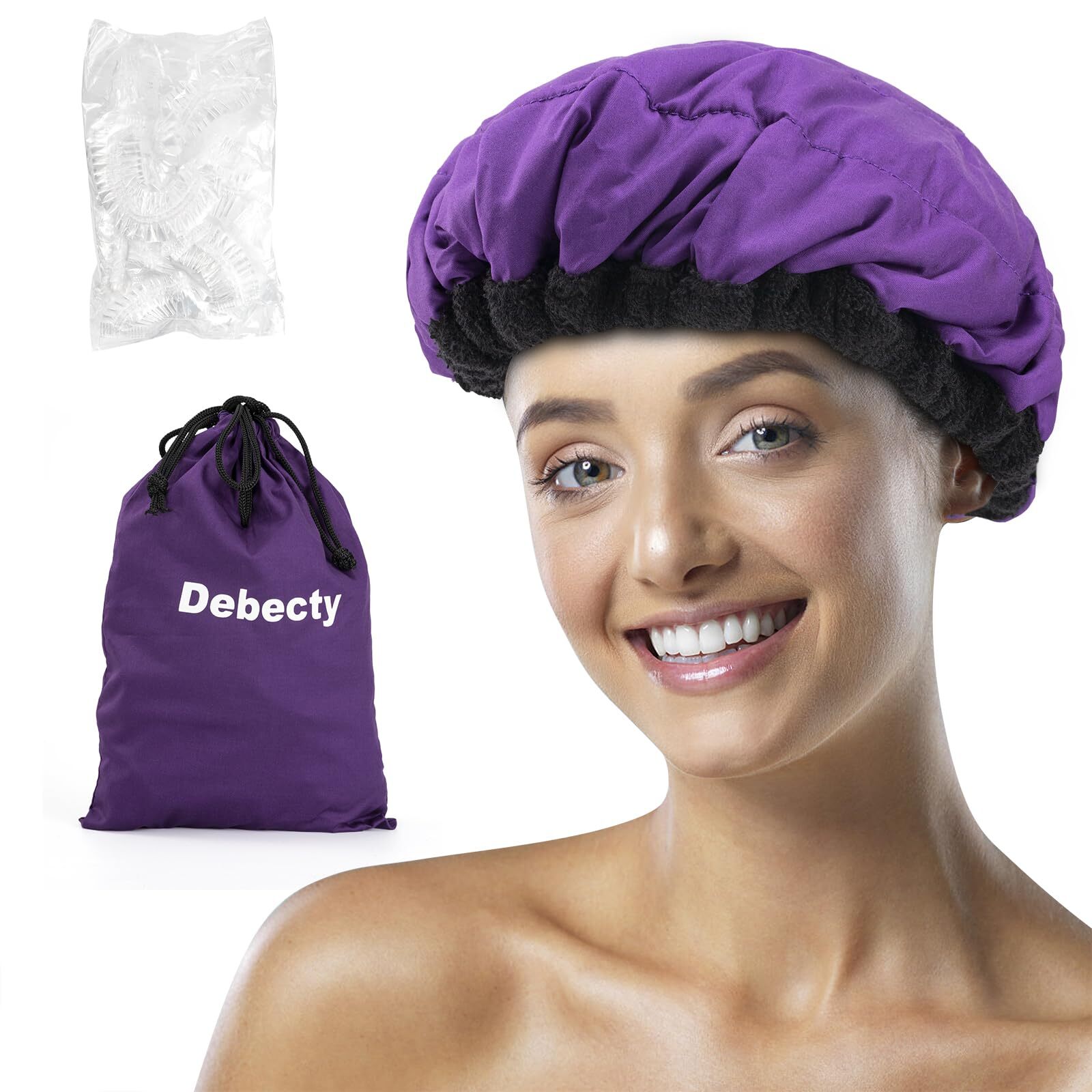Deep Conditioning Microwavable Heat Cap for Steaming Hair Styling and Treatme...