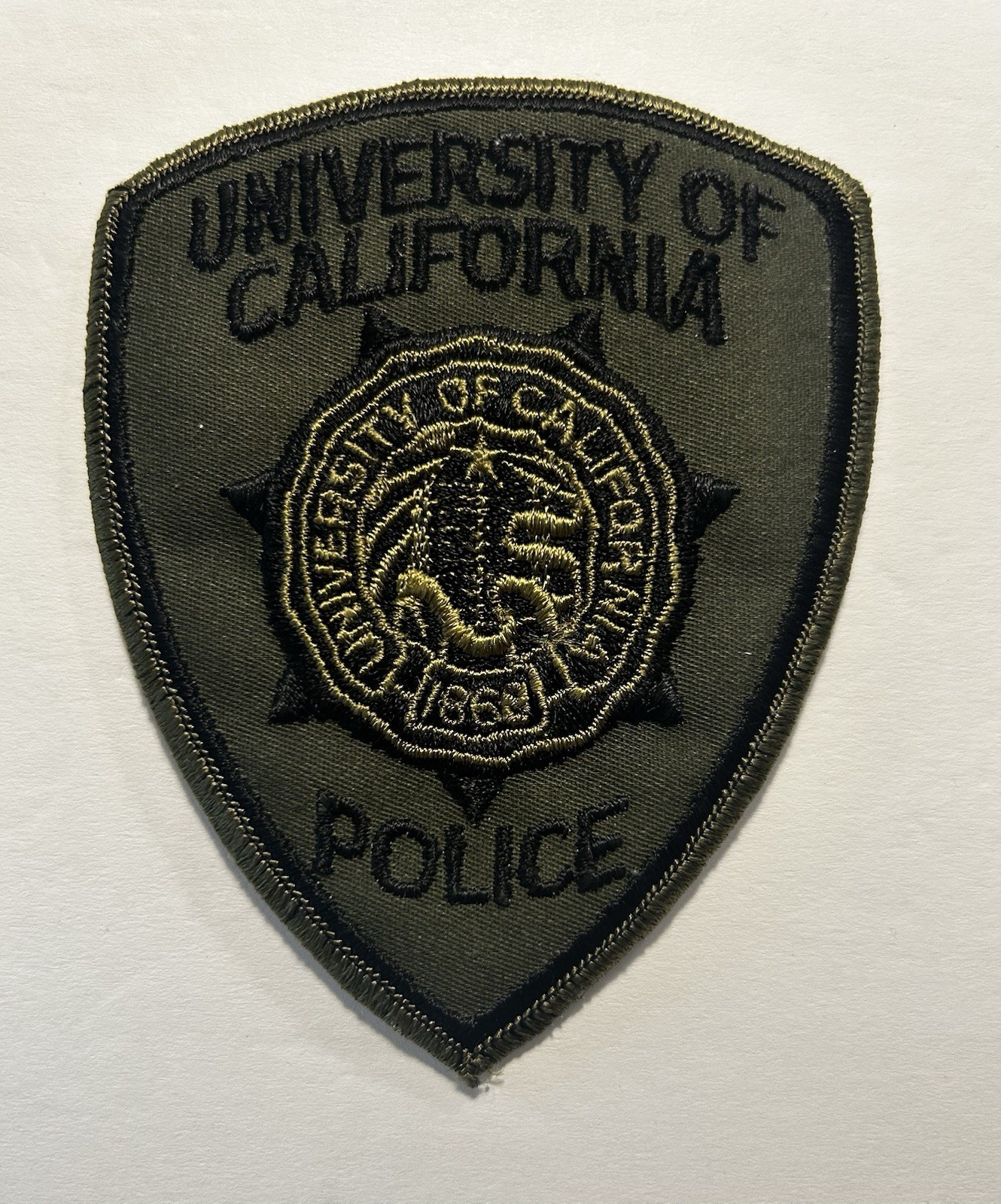 UNIVERSITY OF CALIFORNIA SYSTEM CA POLICE DEPT SUBDUED SWAT PATCH #PDD33