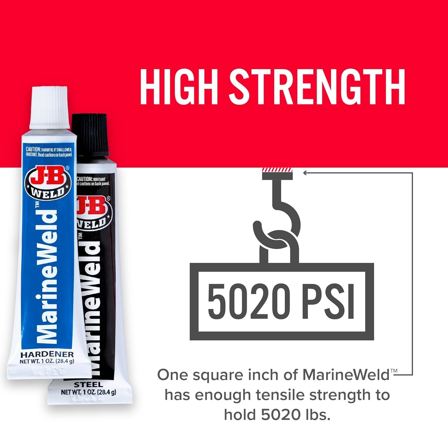 8272 MarineWeld Epoxy - Fast Curing, Waterproof Marine Repair Solution