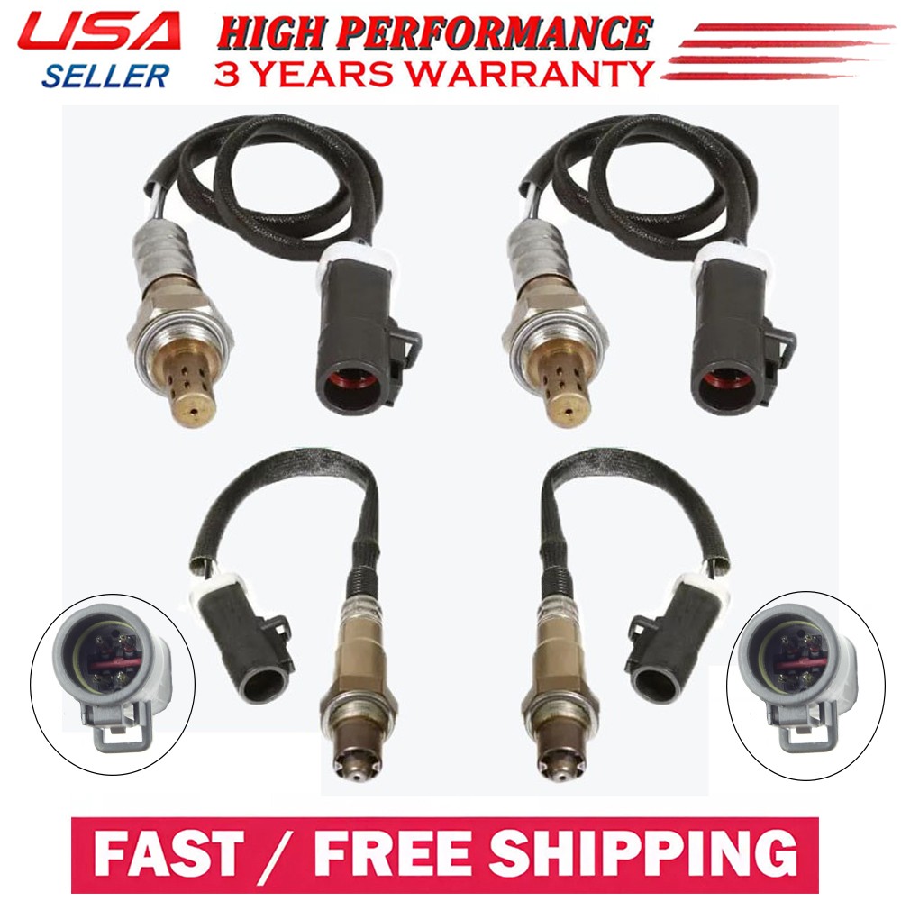 4pcs Upper+Lower O2 Oxygen Sensor Fit For Ford F-150 5.4L V8 2001 2002 2003 NEW