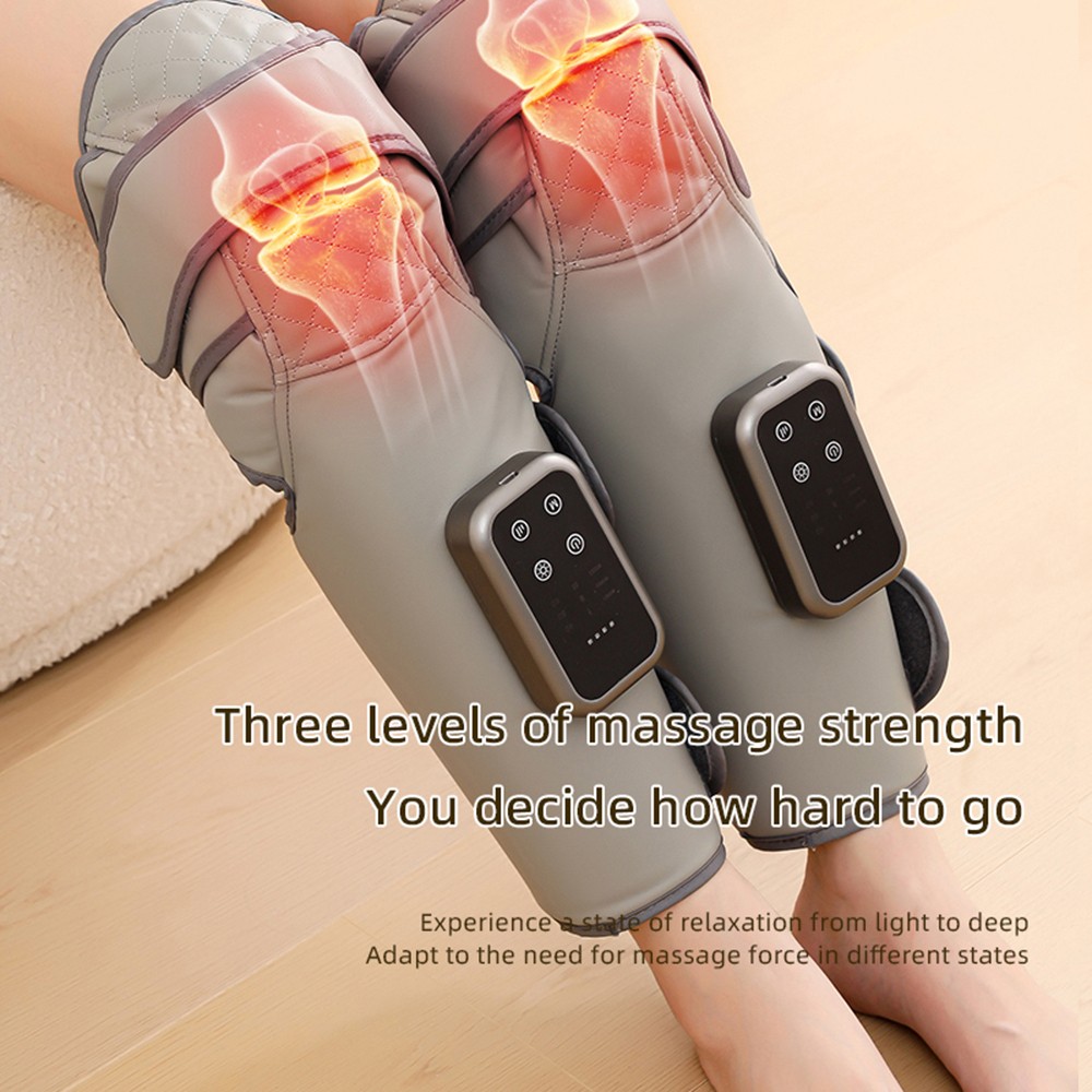 2PCS Leg Massager for Circulation, Air Compression Calf Knee Foot Massager Heat