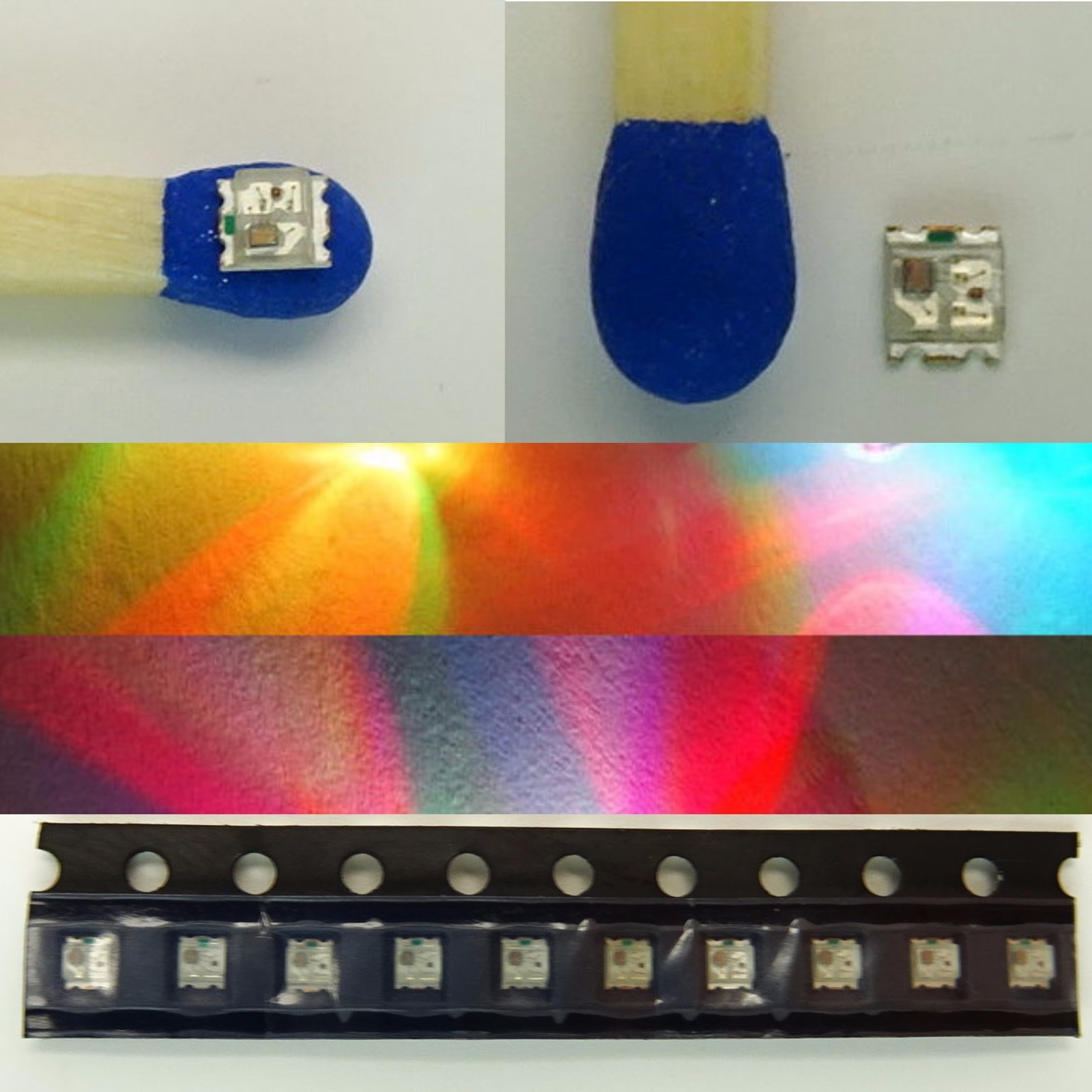 SMD LED 0805 RGB Multi Color Rainbow langsamer Farbwechsel C3255