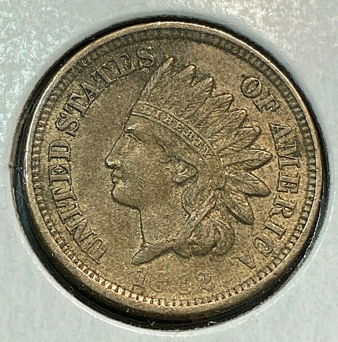 1862 Indian Cent Nice Original XF/AU Beauty Full Diamonds CHN