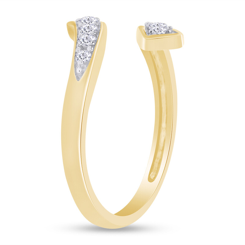 Adj Bypass Toe Ring In Simulated Diamond Sterling Silver