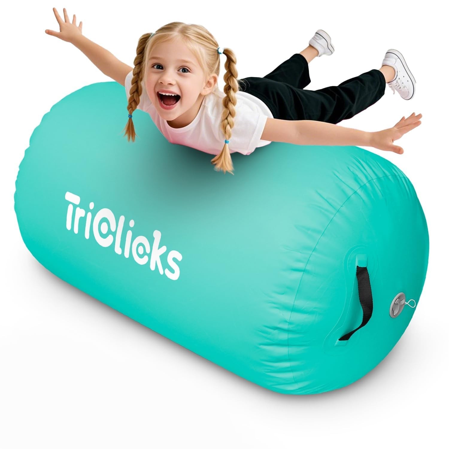 Triclicks Gymnastics Barrel Inflatable Air Roller Barrel Tumble Track Equipme...