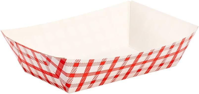Paper Food Trays Disposable [2 LB 1,000 ct] Sturdy Food Boats Leak Resistant