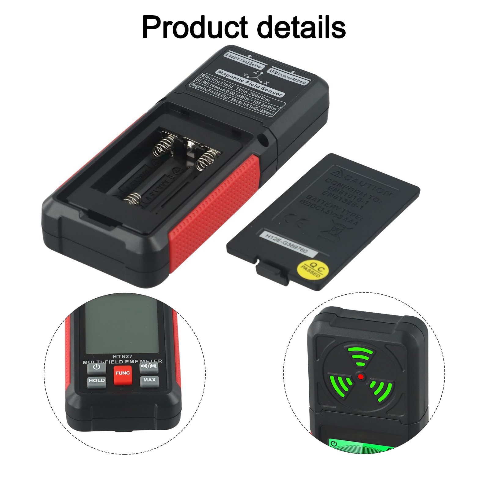 Audible & Visual Alarm EMF Meter Stay Informed about Electromagnetic Radiation