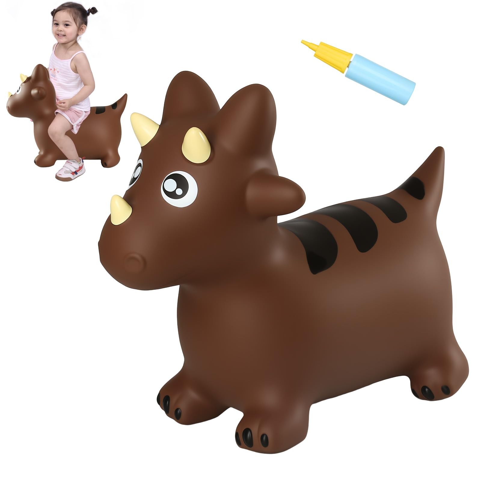INPANY Bouncy Horse, Dinosaur Hopper Toys, Toddler Bouncing Animal, Dinosaur Par