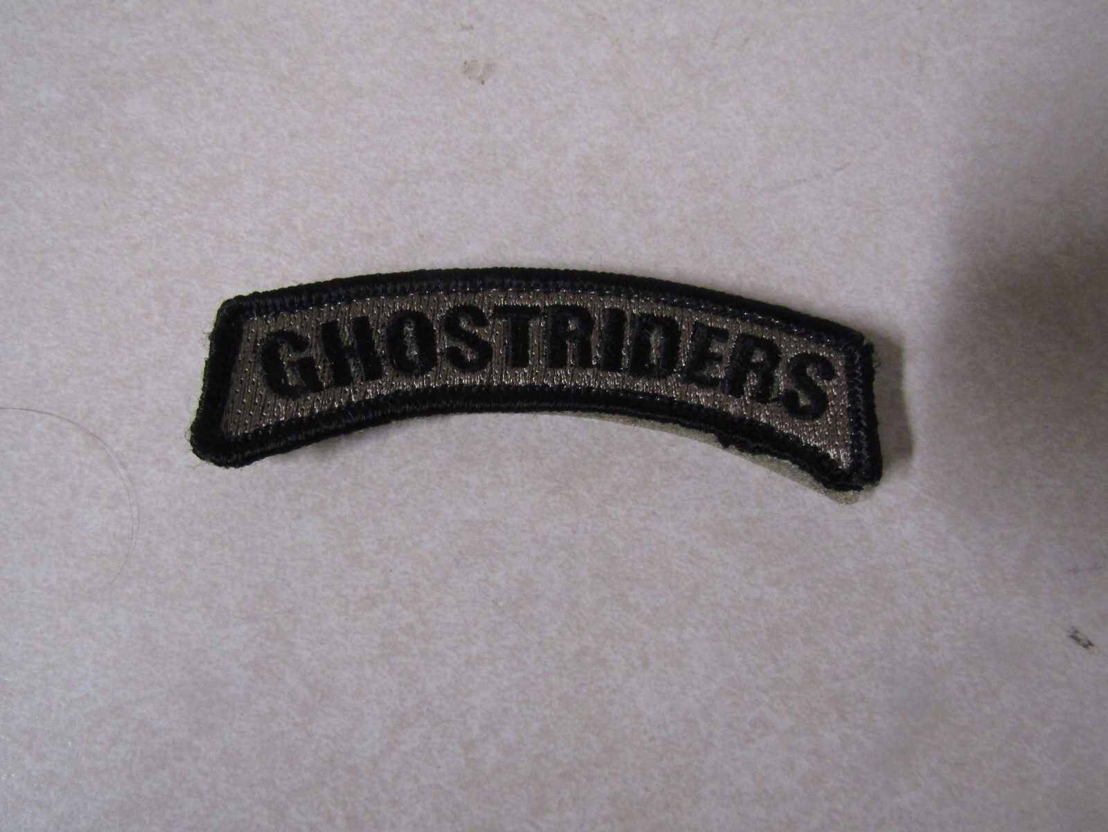 MILITARY PATCH HOOK & LOOP TAB 3 1/4 INCH GHOSTRIDERS GREEN BLACK