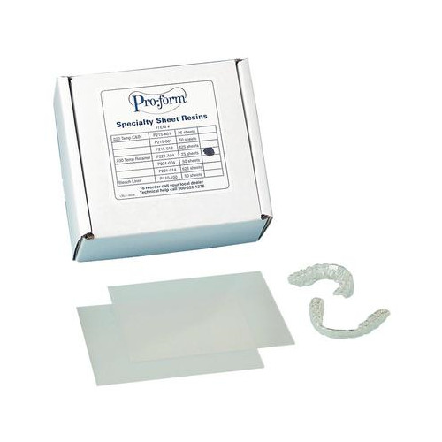 Keystone 9614810 ProForm Retainer Material Stiff Clear 5" x 5" .030" 50/Bx