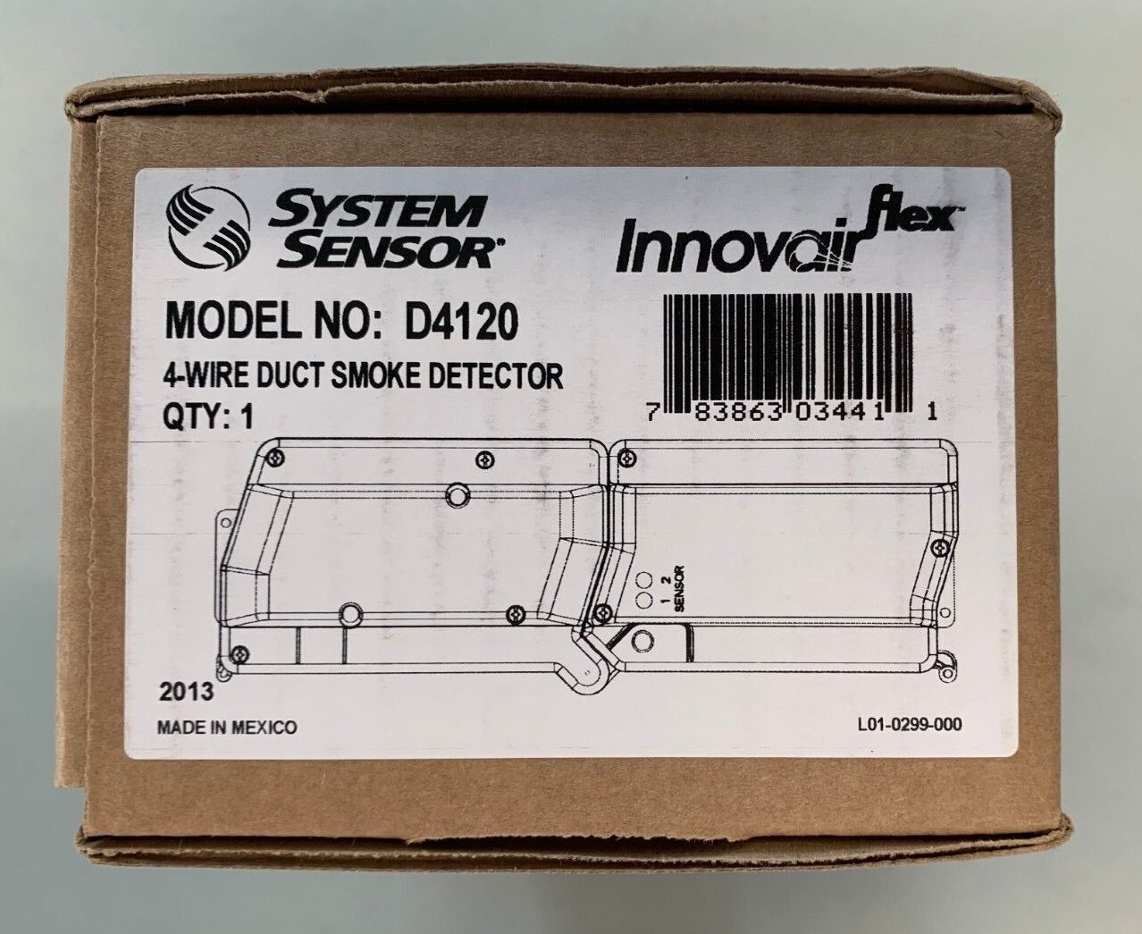 SYSTEM SENSOR D4120 DUCT SMOKE DETECTOR 4-WIRE, INNOVAIR FLEX