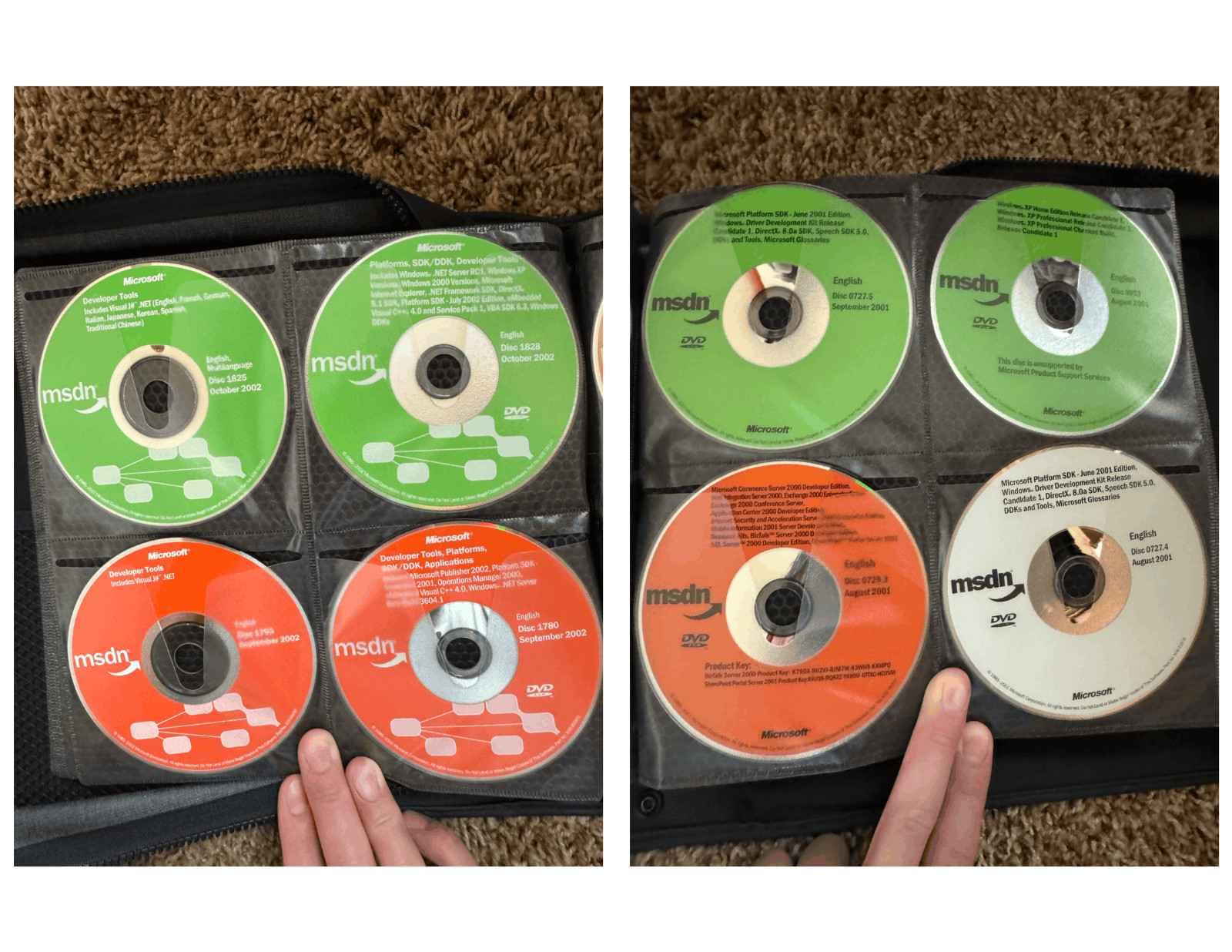 Microsoft MSDN Subscription DVD CD Lot 100+ Discs 2001 2002 Binder Case Untested