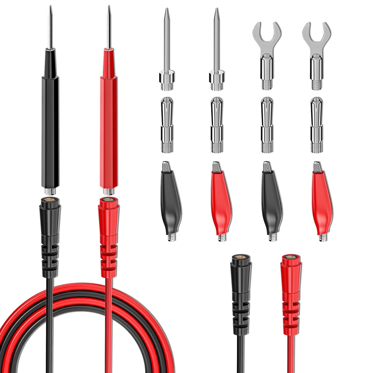 16PCS Multimeter Test Leads Kit Replacement Test Wire Set with Alligator Clips