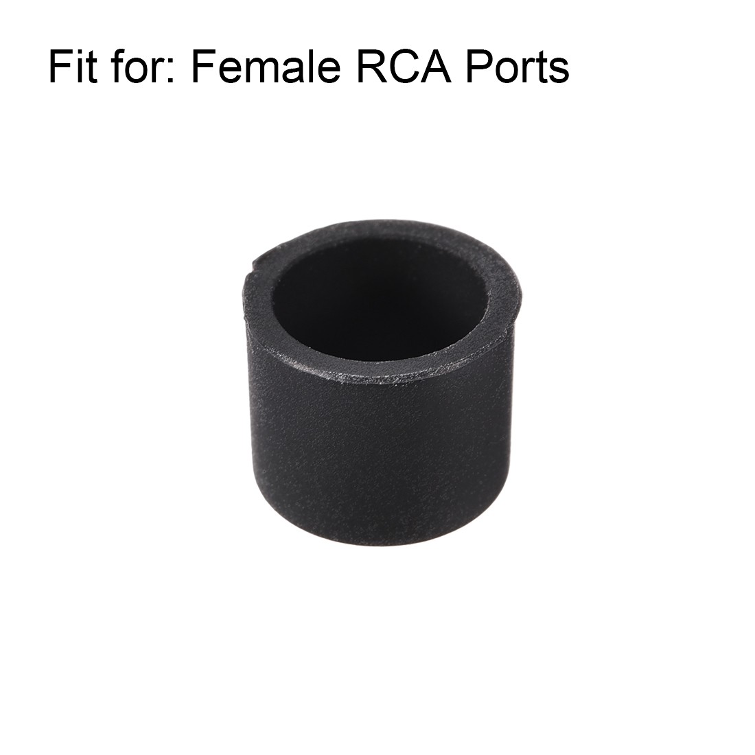 5pcs RCA Female Connector Socket Protector Cap Cover Black Amplifier Dust Proof