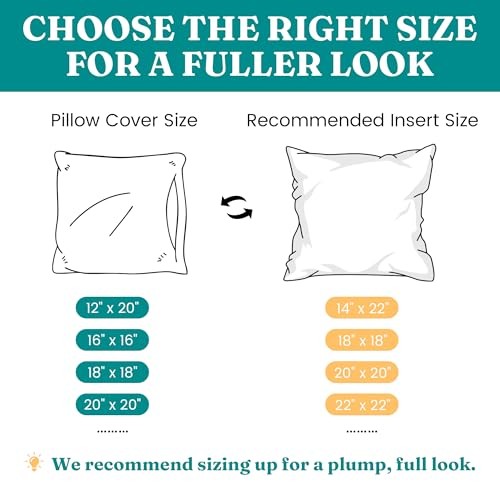 18x18 Feather Down Alternative Throw Pillow Inserts, 100% Cotton 18x18 Inch 2