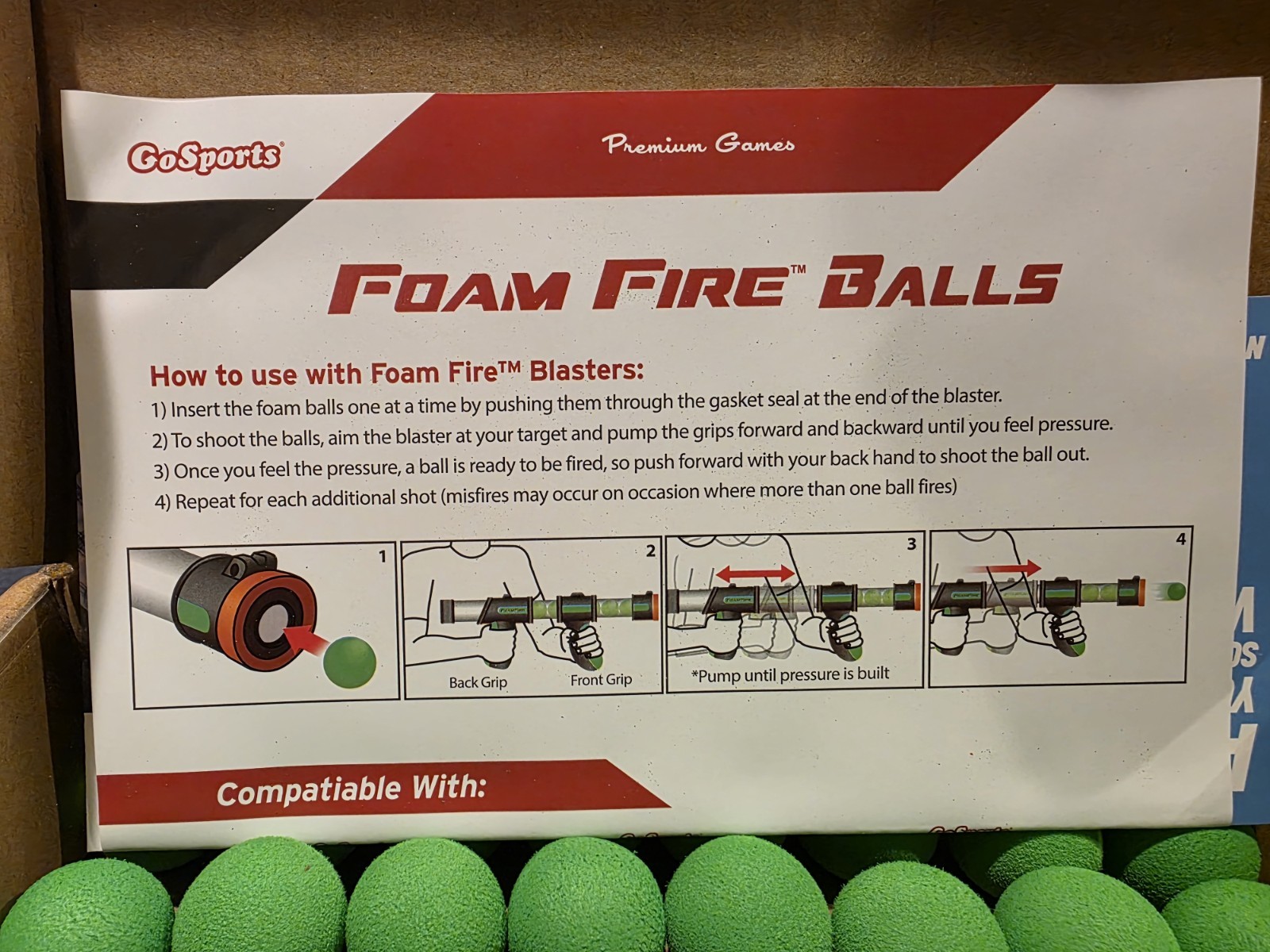 GoSports Foam Fire Replacement Balls - Pack of 80 (40 Green + 40 Orange)