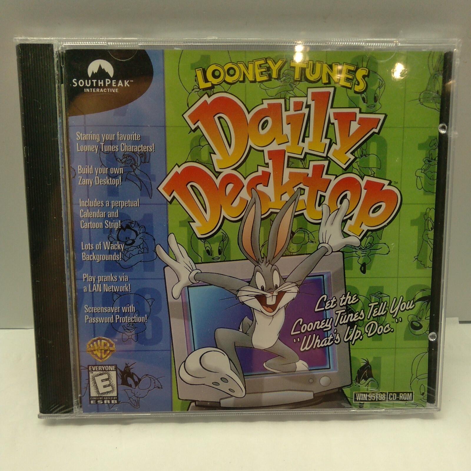 Looney Tunes Daily Desktop Southpeak Windows 95/98 CD ROM Brand New Sealed