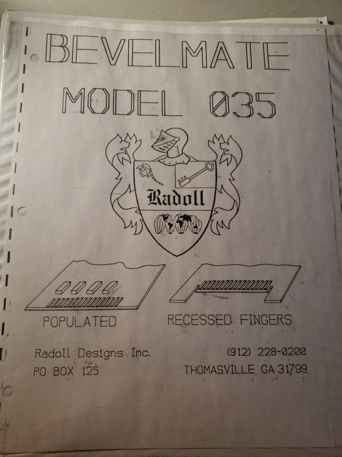 3 Manuals Bevelmate Model 035