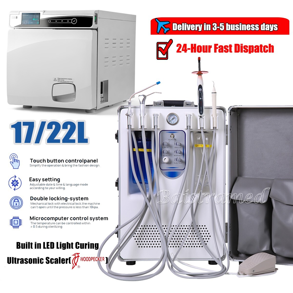 Portable Dental Delivery Unit Air Compressor/Class B steam sterilizer Drying
