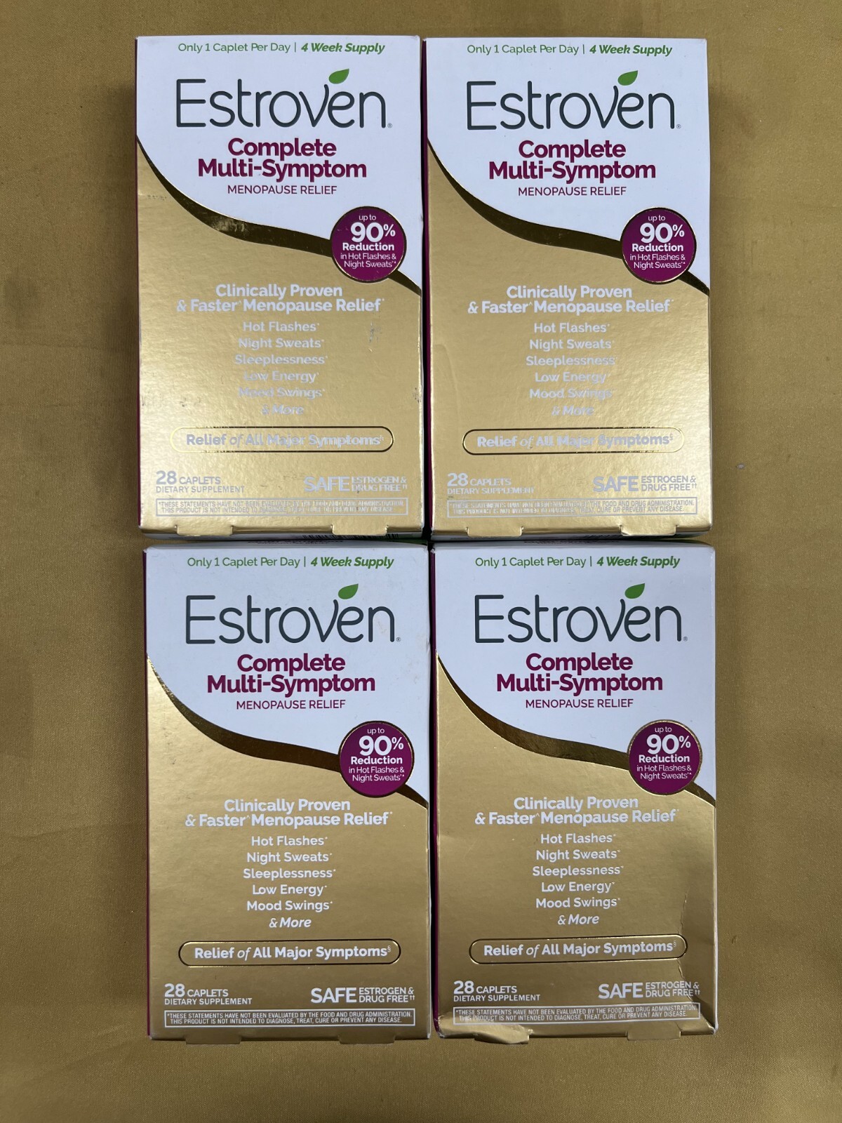 4 New Estroven Complete Multi-Symptom Menopause Relief - 28 Caps Each Ex. 06/27