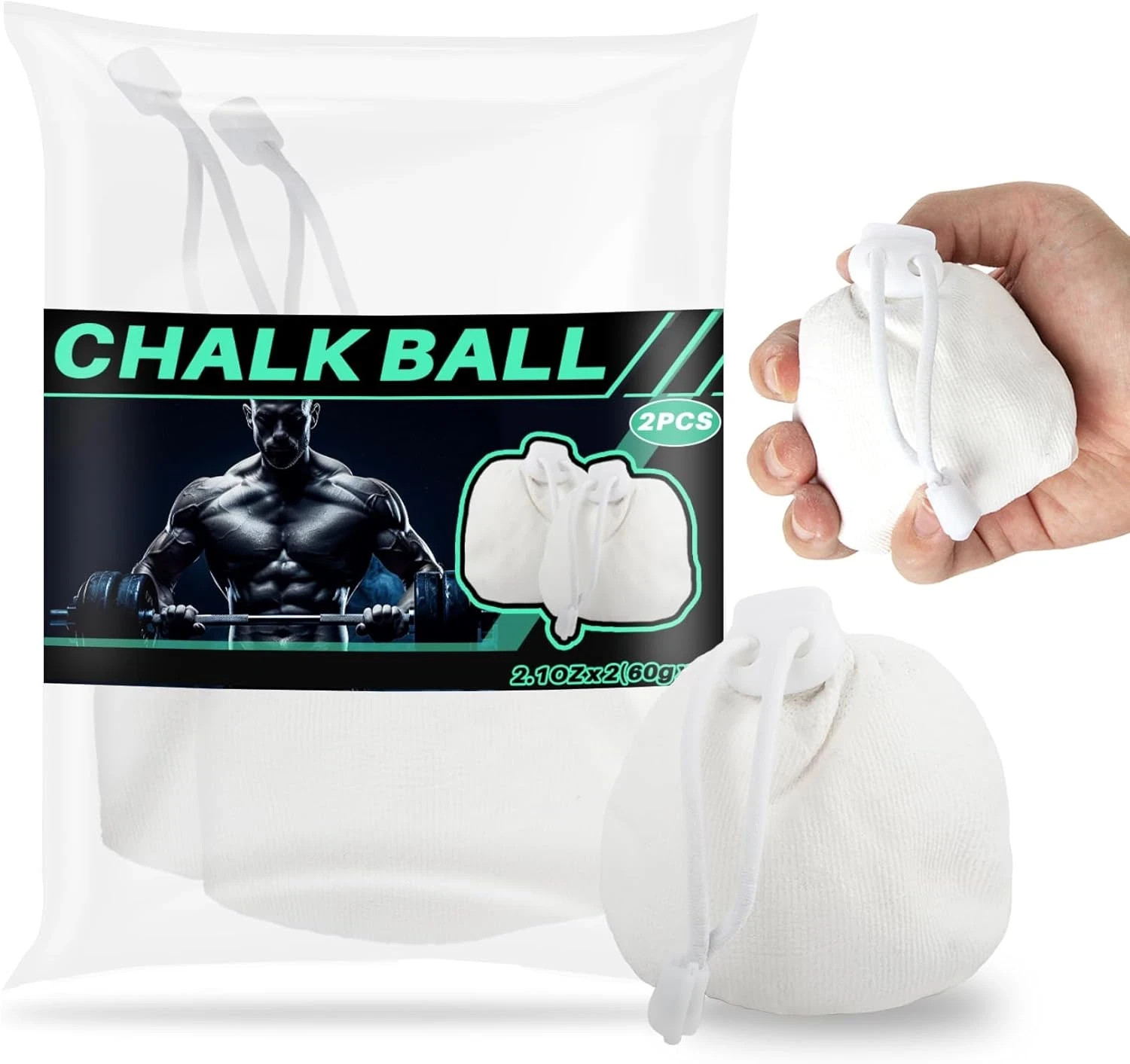 2-PCS Chalk Ball - Climbing Chalk Gymnastics for Gym, Gymnastics, Grip, Climbing