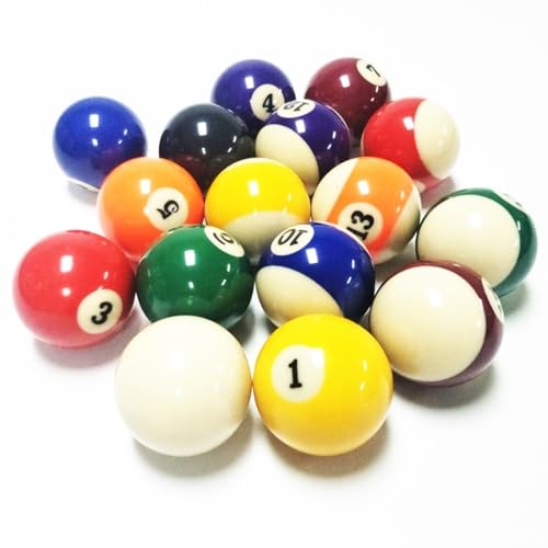 Replacement Billiards Ball, 2-1/4" Regulation Size, Object Balls with Cue 8