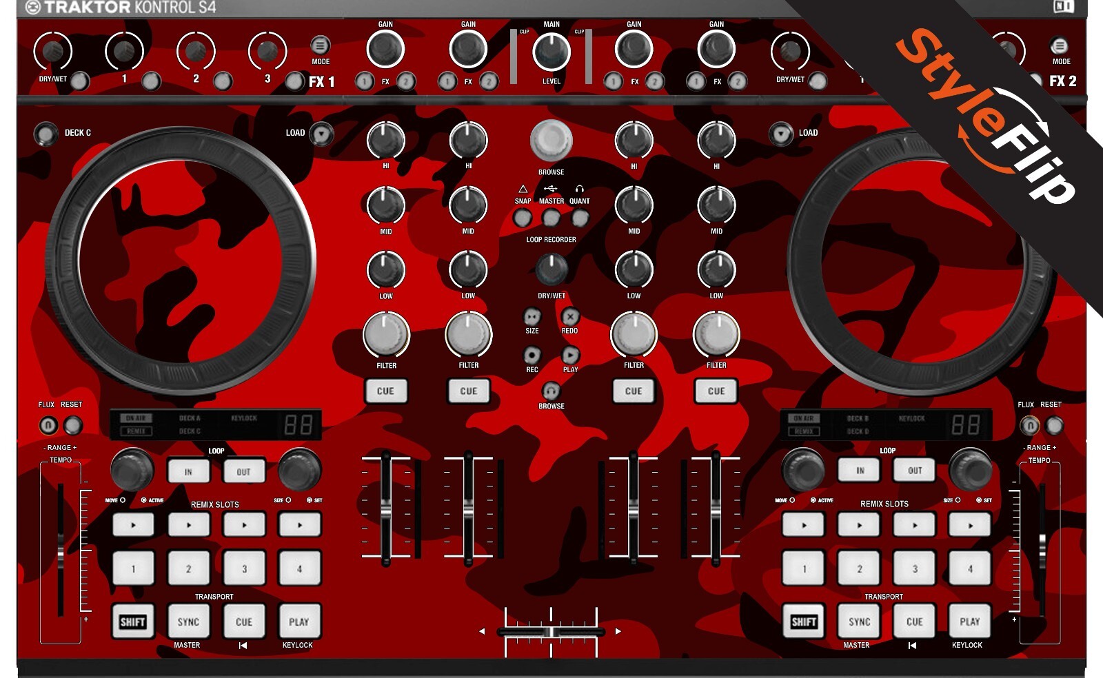 Native Instruments TK S4 MK2 | Red Camo | Protective Decal | StyleFlip Skins