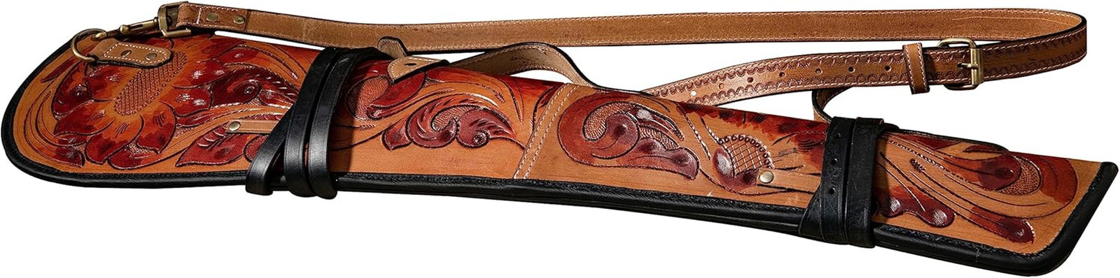 Real Leather Rifle Scabbard for Lever Action Rifle Case Shotgun Scabbard Carved