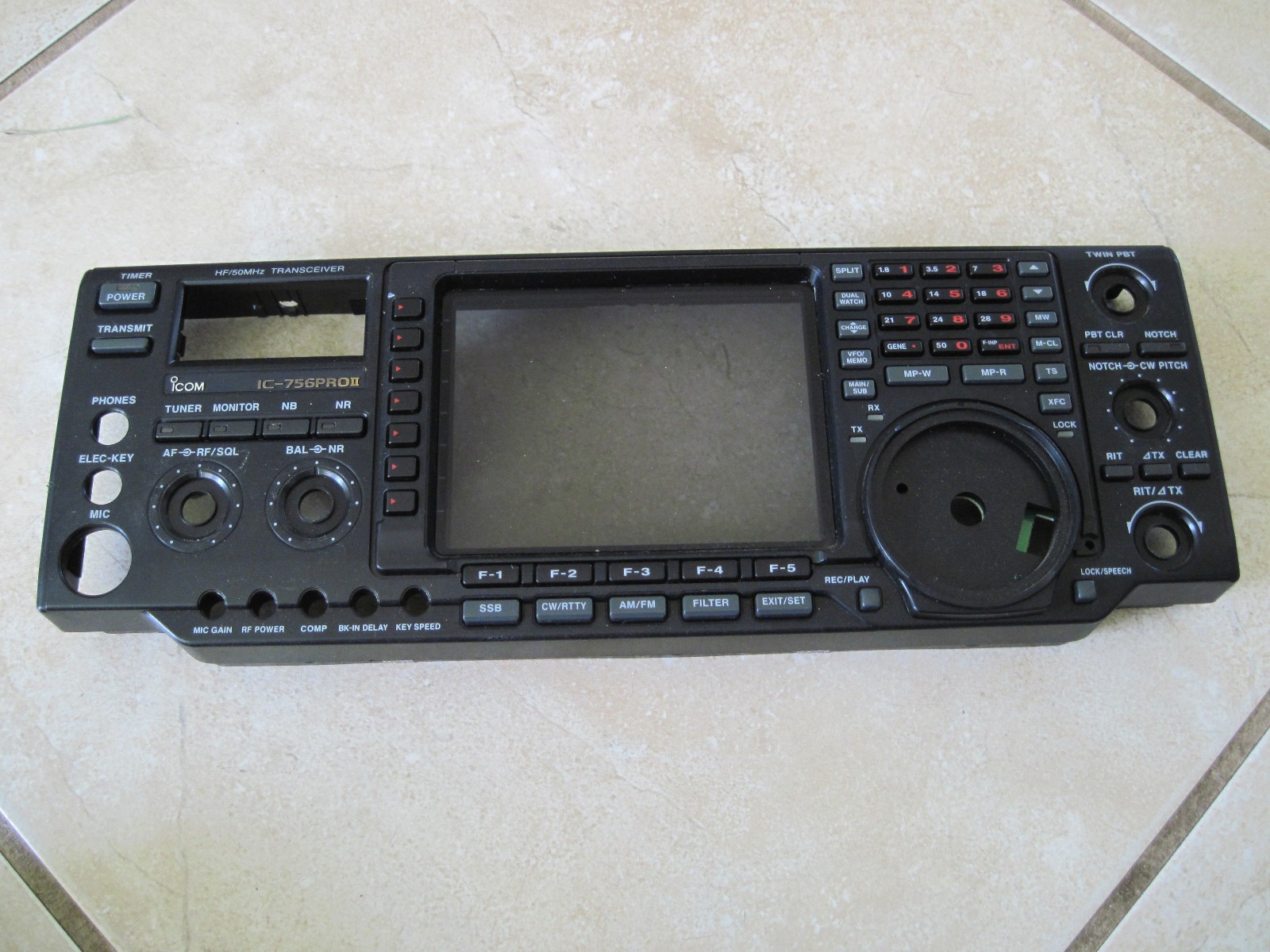 Icom IC-756PROII FRONT PANEL  in Very Nice shape
