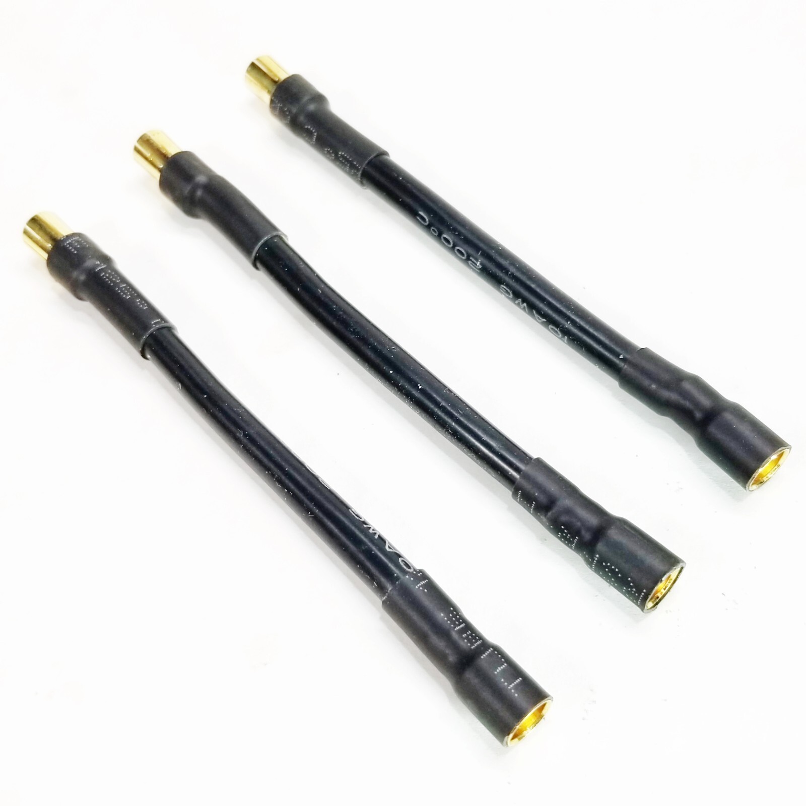 RCP Motor Wires 6.5mm MALE to 6mm FEMALE BRUSHLESS 3" ADAPTERS 10 AWG WIRE