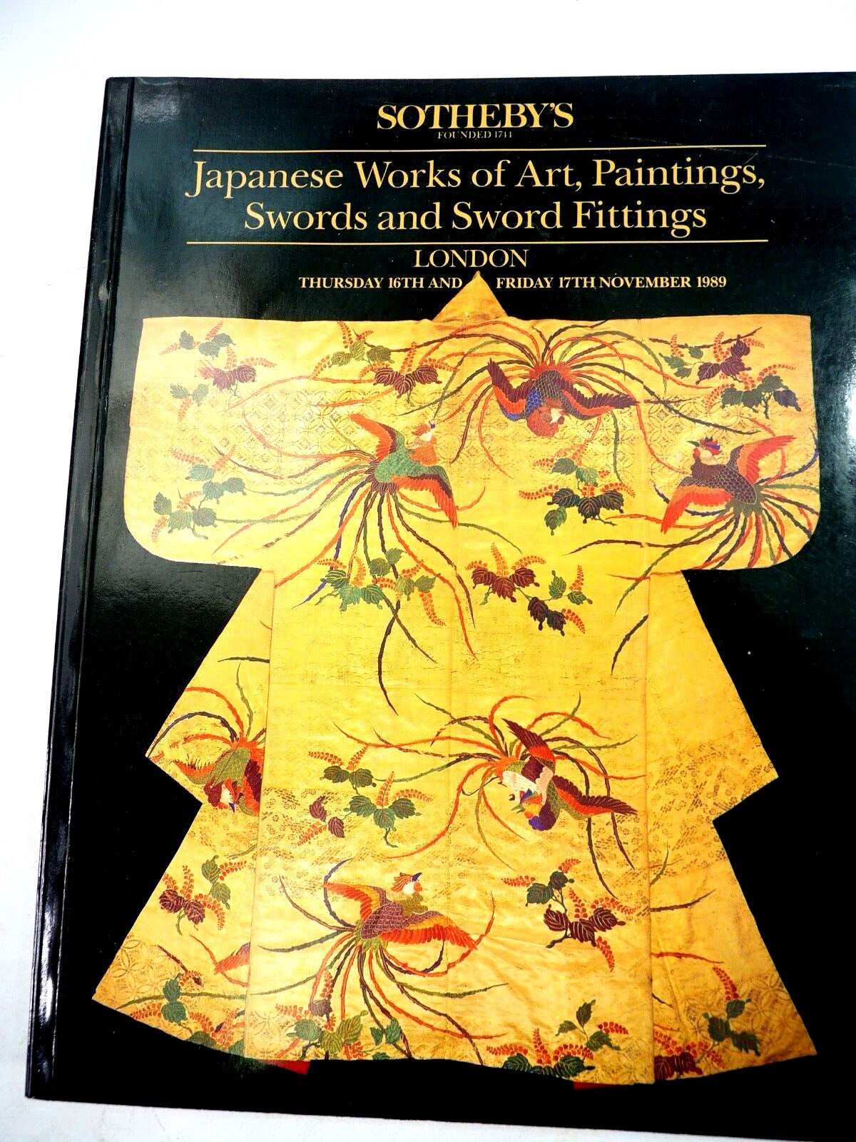 Sotheby's Japanese Art, Paintings, Swords & Sword Fittings Auction Nov. 1989