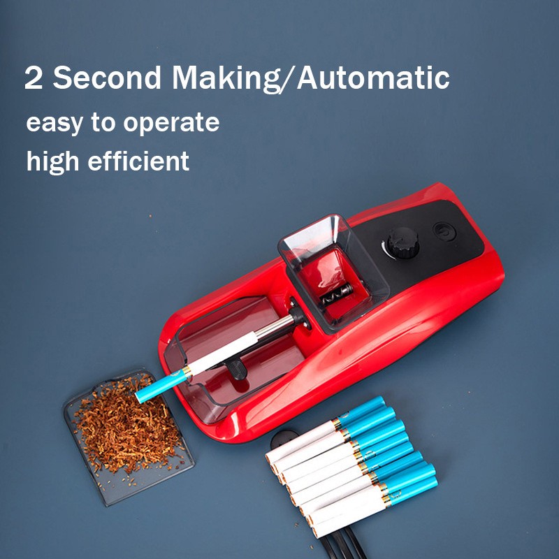 Automatic Cigarette Machine Rolling 6.5/8MM Tobacco Electric Maker Roller Red