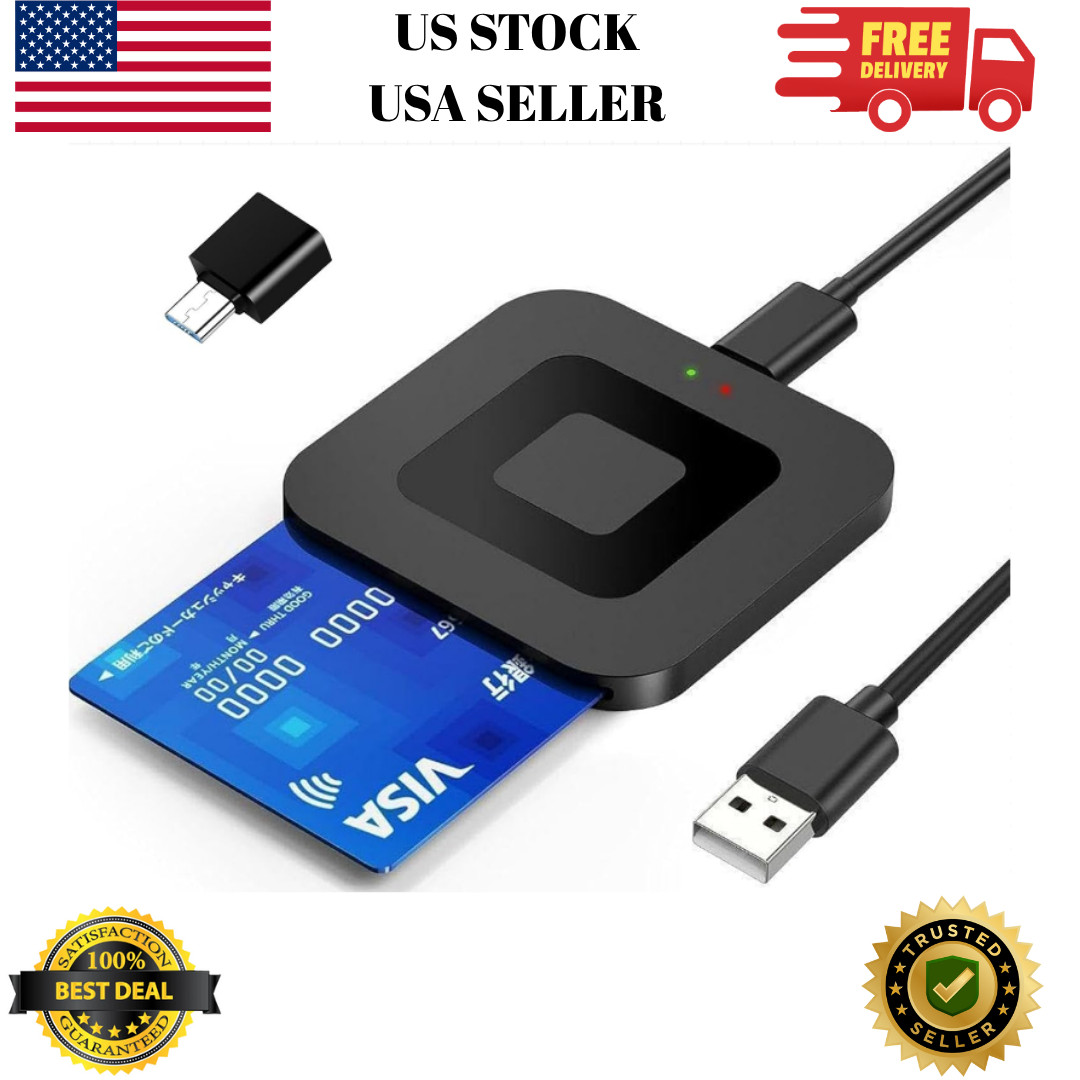 NEW 2025 USB C Smart Card Reader, DOD Military CAC, Automatically Recognizes USB