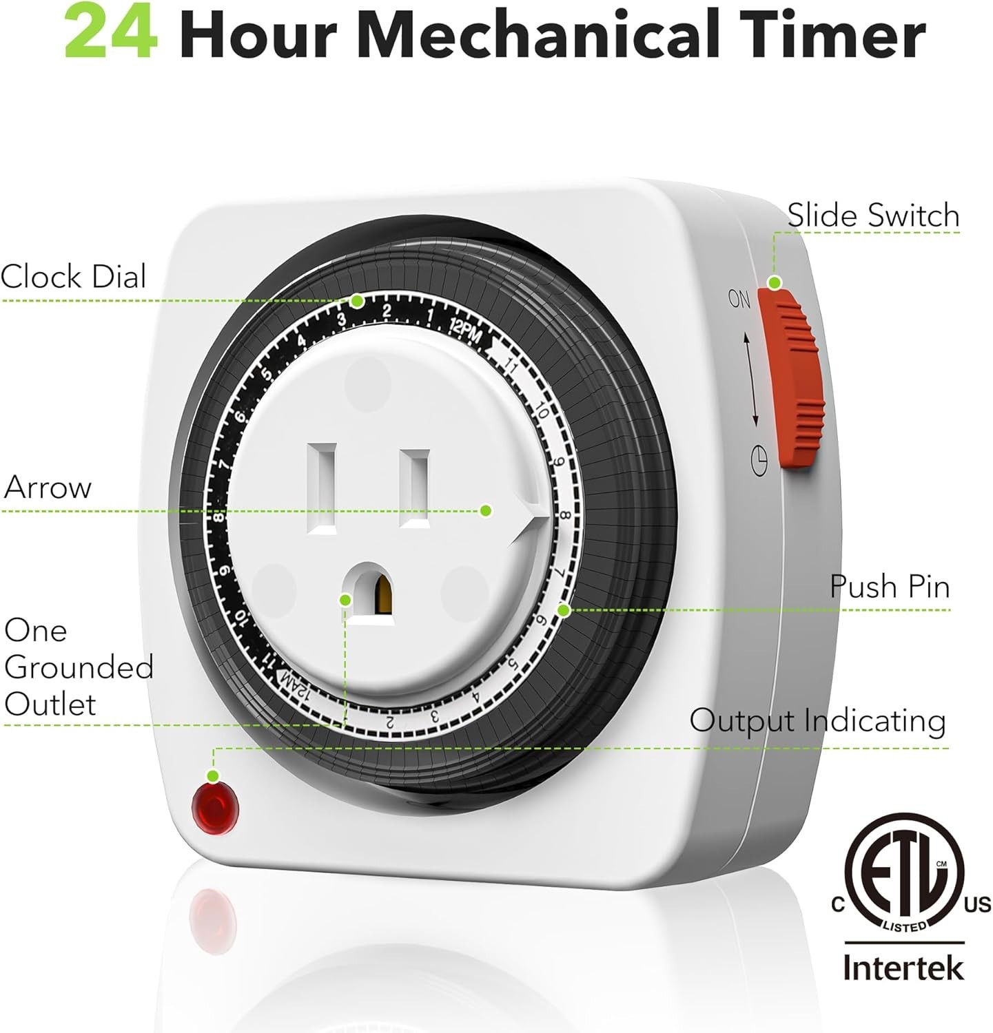 Reliable 15-Minute Interval Mechanical Timer – Ideal for Hydrophonics & Lighting