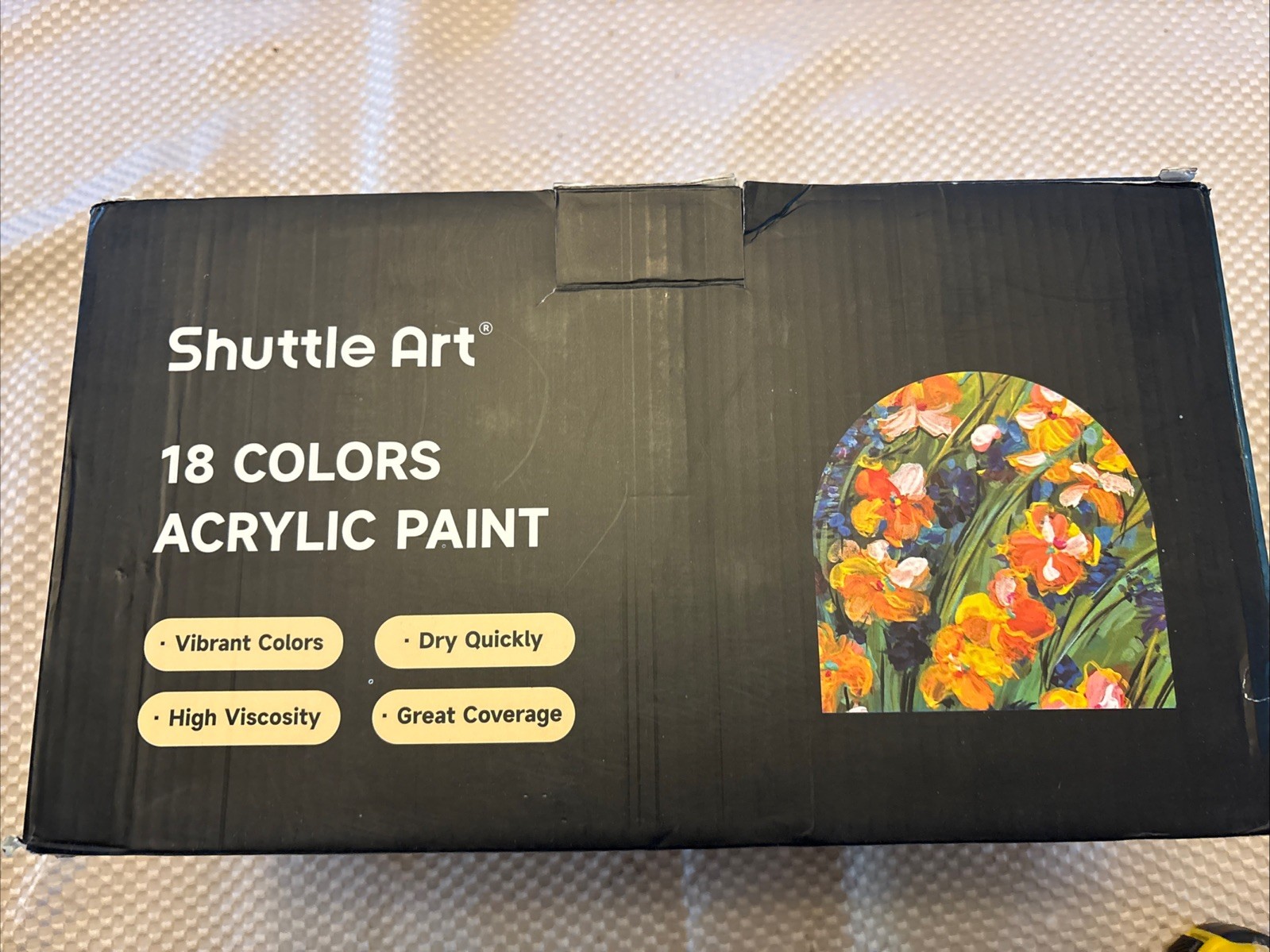 Shuttle Art 18 Colors Acrylic Paint Bottle 8.12 Fl Oz (Pack of 18), 18