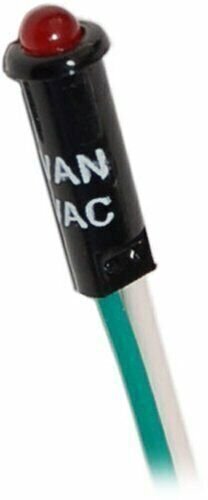 Blue Sea LED Indicator Light 120V AC Push-In Installation Red 8066