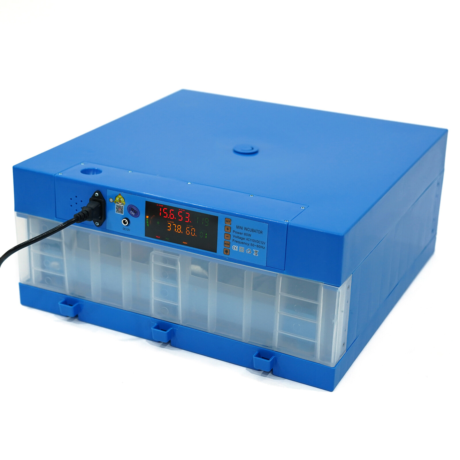48 Eggs Fully Automatic Incubator Digital Hatcher For Hatching Chicken Birds 80W