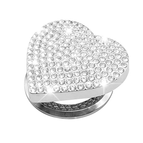 Bling Push Start Button Cover with Rhinestone, Engine Start Button Cover, White