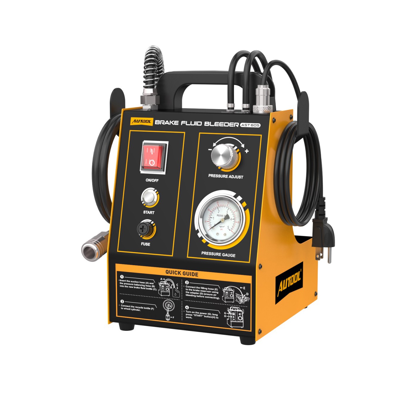 Electric Brake Fluid Bleeder Bleeding Machine Car Brake Oil Exchanger Tool 110V