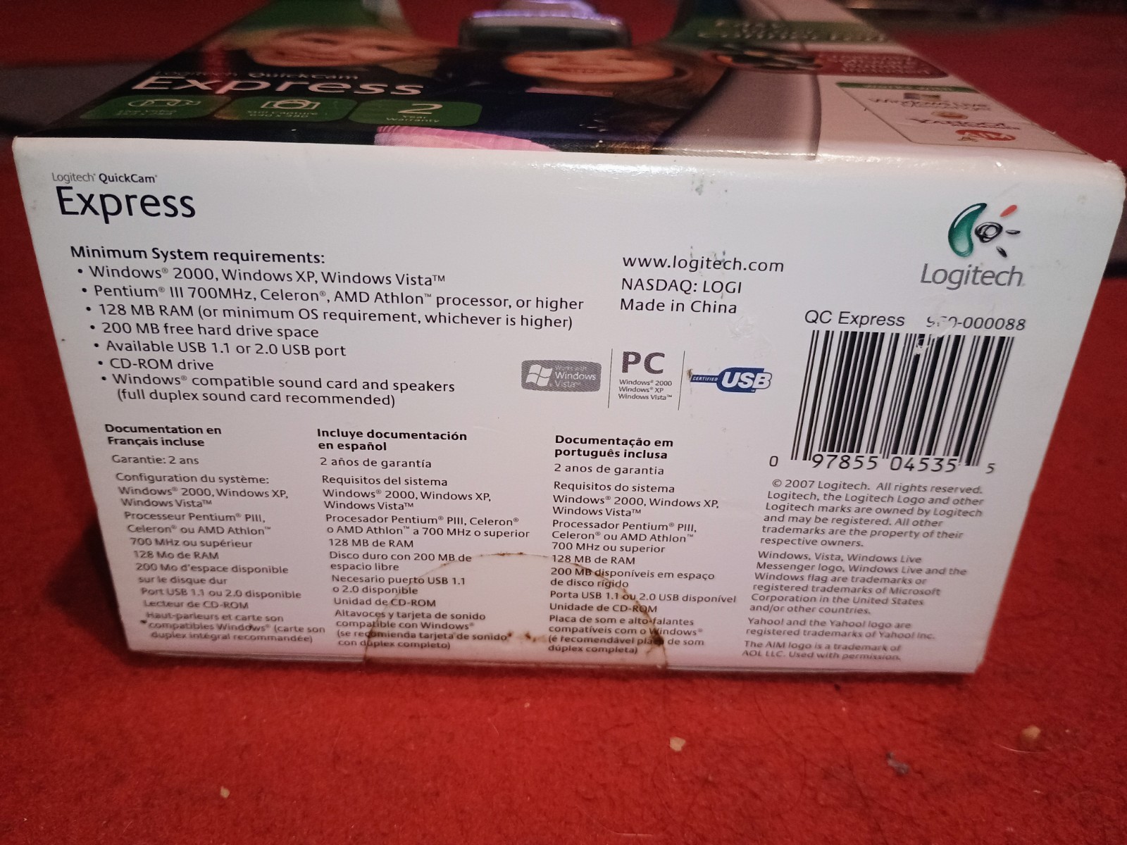 Logitech QuickCam Express USB Webcam Sealed New in Box Vintage Tech PC Retro